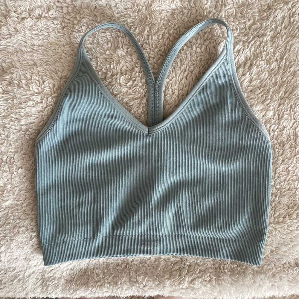 SET ACTIVE SCULPTFLEX® RIBBED V BRA - RAIN